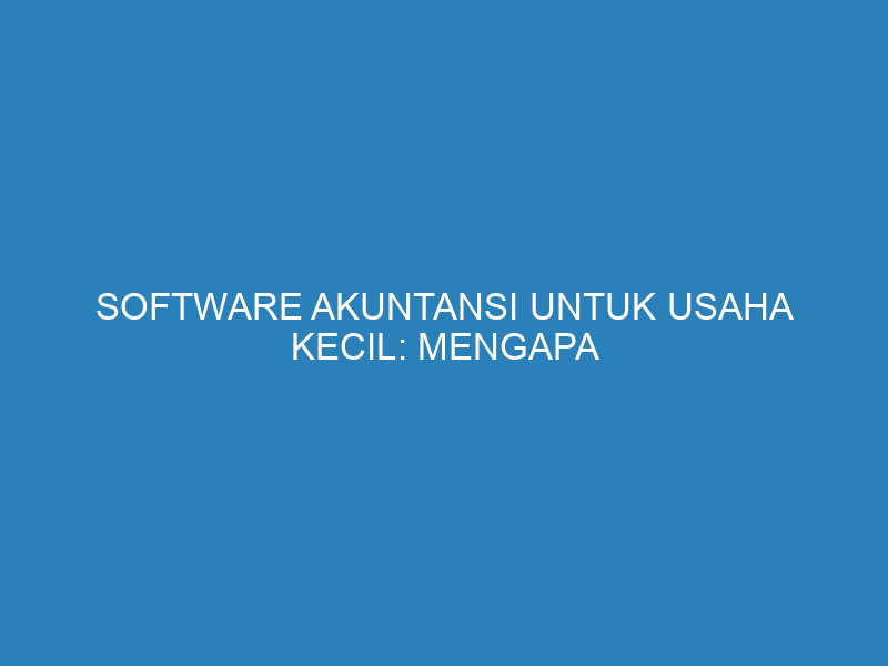 Software Akuntansi untuk Usaha Kecil: Mengapa Abipro Adalah Pilihan Terbaik
